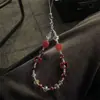 Corrente de Pulso para Celular Kt com Glitter Estilo High-End Corrente para Pendurar Lanyard Universal com Contas Pingente Modelo Novo Tendência D
