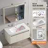 Gabinete de Baño Grande de Acero Inoxidable con Arco Lavabo Integrado para Baño Combinación de Gabinete Lavamanos con Fregadero Retenedor de Agua