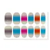 12 Dedos Blanco Sin Hornear Calcomanía para Uñas Calcomanía Completa Impermeable y Duradera Parche de Uñas para Arte de Uñas Estilo Simple Calcomanía para Uñas Película de Esmalte para Uñas