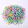 Elástico de Borracha Gravata Feminina Corda de Cabeça Pequena Alta Elasticidade Corda de Cabelo Descartável Faixa de Cabelo Durável Jaqueta de Couro Preta Cabelo Infantil