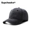 Boné de Baseball Vintage Supchaoke para Homens e Mulheres, Moda Primavera e Outono Jeans Circunferência da Cabeça Grande Estilo Coreano Boné com Aba Retro