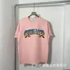 Camiseta Roja de Verano de Manga Corta con Logo Blanco de Casablanca, Marca de Moda Tendencia, Cuello Redondo, Estampado Minimalista, Redondo, Niche Casa