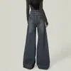 Jeans de Moda Sueltos de Cintura Alta para Invierno que Favorecen la Figura, Controlan el Vientre, Cubren las Caderas, Te Hacen Ver Más Alta y Delgada, y Son de Largo Hasta el Piso