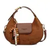Moda Nuevo Estilo 2025 Bolso de Gama Alta de Nicho para Mujer Bolso Silla de Principios de Invierno Color Sólido Retro Bolso de Hombro Cruzado