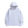 Ropa de Protección Solar Nueva Estilo Verano para Parejas, Chaqueta Fina Transpirable con Capucha de Marca de Moda Color Sólido, Ropa de Abrigo Transpirable para Parejas Jóvenes
