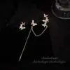 Pendientes de Clip de Lujo Ligero con Borla de Mariposa para Mujeres Sin Perforaciones, Pendientes de Gama Alta, Pendientes Largos, Aretes Elegantes y Personalizados