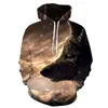 Suéter Unissex Novo Urso Polar 3D Suéter Casual com Capuz Unissex Roupa de Baseball Streetwear Pulôver