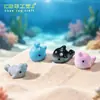 Miniatura de paisaje linda ballena azul, orca, figuras de animales marinos, decoración de acuario, accesorios DIY, adornos colgantes, decoraciones pequeñas