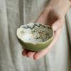 Taza Maestra de Cerámica Antigua Bambú Dorado Pintado a Mano Moji Xiaoqinggan Juego de Té Kung Fu Taza de Té Boca de Flor Taza de Té para el Hogar