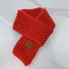 Bufanda Térmica de Invierno para Niños, Moda de Color Sólido, Padre-Hijo, Moderna, Calentador de Cuello, Etiqueta Infantil, Bufanda de Punto, Otoño
