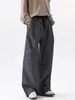 Calça pantalona xadrez retrô para mulheres, nova coleção de outono, cintura alta, modelagem solta, perna reta, calça longa casual, estilo de rua americano, comprimento total