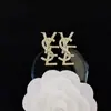 Pendientes de alta calidad para todo tipo de atuendos, pendientes de moda para hombres y mujeres, letras de pedrería, todo a juego, pasador de plata s925, accesorios de aleación
