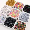 Acrílico 7*4mm Cuentas Planas de Luna y Estrella para Pulsera DIY Accesorios para Collares Cuentas de Dopamina Venta al por Mayor