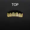 Grillz Populares de Hip-Hop Transfronterizos con Microincrustaciones de Circonita de Cobre, Chapados en Oro, No se Desvanecen, Joyería Exagerada de Hip-Hop