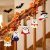 Placa Decorativa de Halloween Fofa e Peculiar de Fantasma Branco com Corda para Pendurar, Perfeita como Presente Decorativo