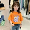 Camiseta de Verano de Algodón Puro para Niñas, Estilo Nuevo 2026, Manga Corta, Diseño Único, Dulce y Holgada, Top Versátil para Niños Mayores