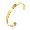 Pulsera Abierta Transfronteriza de Acero de Titanio Europeo y Americano Anillo de Mano con Superficie Lisa en Forma de C Se Puede Grabar Acero Inoxidable No se Desvanece Joyería de Mano Desde Una Pieza