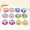 Colgante de Concha de Perla Imitación de Resina Iridiscente Transparente de Océano 3D de 6 Colores Mixtos Accesorios para Joyería Hecha a Mano con Cuentas