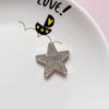 Broca de punta plateada galvanizada oso amor lazo estrella de cinco puntas material hecho a mano diy funda para teléfono móvil agujero accesorios para zapatos