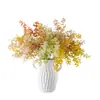 Fabricante de Flor Artificial de Grama Trifoliada de Haste Única, Atacado de Plantas Verdes Artificiais, Artesanato para Decoração de Casamento, Estilo INS