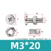 Tornillo y Tuerca Combinación de Dos Piezas para Máquina de Mascarillas y Luminarias, Acero Inoxidable 304 Tornillo y Tuerca