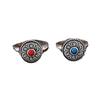 Anillo mantra retro de seis palabras de plata s925 para hombre y mujer, joyería de diseño original, abierto, giratorio, anillo de pareja de plata tailandesa