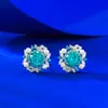 Pendientes de Perla Jazmín Azul Paraíba de un Quilate, Plata S925, Nuevo Producto en Vivo, Joyería Mujing, Moda de Lujo Ligero
