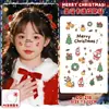 Pegatinas de Tatuajes Coloridas Navideñas para Niños, Pegatinas Lindas para la Cara, Aspecto de Alta Calidad, No Tóxicas, Fáciles de Limpiar, Pegatinas de Dibujos Animados de Alta Gama con Atmósfera