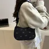 Bolso de Axila con Lazo de Rombos de Pana 2025 Nuevo Bolso de Hombro de Aspecto Elegante Versátil Ligero