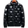 Algodón Brillante Sin Lavar Ropa Exterior para Hombre Corta 2024 Nuevo Estilo Coreano Pareja Cuello Alto Estudiante Invierno Engrosada Chaqueta para Hombre Hombre