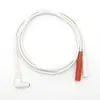 Cabo de Agulha Eletrodo DC 2,35 a 2,0 Curvado Personalizado com Bainha, Cabo de Agulha Plugável para Equipamento de Terapia Um-para-Dois