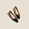 Novos Sapatos de Couro Femininos de Salto Alto para o Verão/Primavera 2025, Slip-On de Couro Macio, Solado Macio, Personalizáveis, para o Dia a Dia