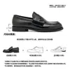 2026 Primavera/Verano Mocasines Slip-on Retro Británicos para Hombre de Charol Negro Zapatos de Cuero Formales de Negocios Zapatos de Cuero para Ponerse