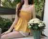 Top de Tubo Plisado para Mujer en Verano Nuevo Estilo Tirantes Fruncidos Adelgazante y a la Moda Tops que Reducen la Edad