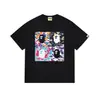 Algodão Puro Tamanho Europeu Novo Modelo Tema Macaco Estoque Pronto Transfronteiriço Bape Fornecimento Estável a Longo Prazo Unissex Casual Esportivo Camiseta de Manga Curta