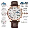 Reloj de pulsera multifuncional Chenxi para hombre, con calendario de fases lunares, resistente al agua, diseño romano, reloj de transmisión en vivo transfronteriza del fabricante para hombre