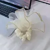 Departamento de balé de primavera cedo ~ anel de cabelo de intestino grosso de organza preto pequeno saia ventilador corda de cabelo de bola corda de cabeça