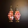 Brincos Vintage Rosa Escama de Peixe Usados, Venda Quente Transfronteiriça, Brincos de Design Único de Nicho, Brincos de Personalidade Exagerada
