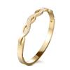Pulsera Nueva con Giro Estilo Coreano, Pulsera Geométrica de Moda con Cruz Hueca de Diamantes Completos Estilo Ins Europeo y Americano, Pulsera Simple y Única