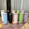 Copo Rígido Estilo Stanley, Copo Térmico de Aço Inoxidável 304, Copo de Bolso Portátil Simples e Compacto para Mulheres