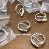 Corea del Sur Puerta Este Joyería Plata Brillante Anillo Suave Hueco de Plata de Ley S925