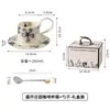 Selección TransfronterizaJuego de Taza y Platillo de Cerámica para Café, Taza para Beber Té de la Tarde, Taza de Alto Valor, Taza de Lujo Ligero