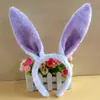 Diadema Fina de Orejas de Conejo para Niños Pequeños Diadema Lentejuelas Conejito de Peluche Conejito Animal Pequeño Accesorios para la Cabeza