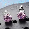 Pendientes de Cristal de Zirconia Blanca Redonda con Garras Cuatro, Explosiones Blancas K Blancas de Shein Transfronterizos para Mujer, 8 mm, Joyería de Oreja Simple de Moda Versátil