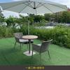 Mesa y silla de ocio para patio, villa, jardín al aire libre, bar, cafetería, mesa y silla de cuerda de madera y plástico, combinación de bar y silla, personalización