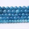 Calcedonia Aguamarina Oscura con Cuentas Productos Semi-acabados con Cuentas Venta al por Mayor Accesorios para Pulsera Collar Tejidos a Mano DIY