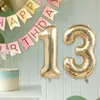 Globos de Foil de Aluminio Platino de 40 pulgadas Versión Americana para Decoraciones de Fiesta de Primer Cumpleaños de Bebé