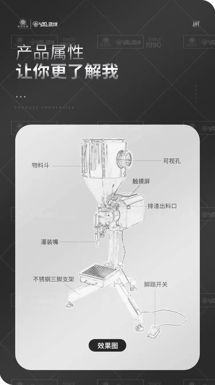 南洋灌装机&mdash;&mdash;半自动转子泵灌装机（自