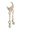 LZ mismo estilo uña Perla estrella estiércol joyería taladro de uñas decoración accesorios cadena de estrella y luna accesorios de arte de uñas estilo Ins