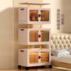 Frete Grátis, Armário Dobrável Aumentado e Aprofundado para Itens Diversos, Roupas, Brinquedos, Cozinha, Sala de Estar, Armazenamento de Plástico com Rodízios Universais